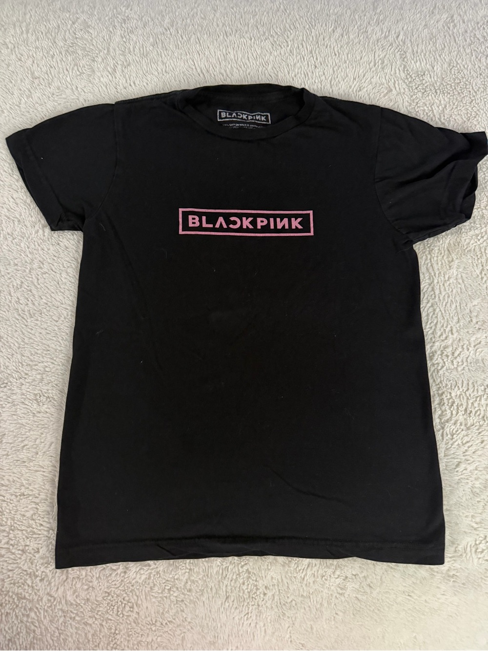 BlackPink Concert Short Sleeve Tee - Black with Pink Print